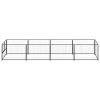 Dog Kennel Black 43.1 ftÃ‚Â² Steel