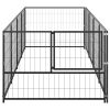 Dog Kennel Black 43.1 ftÃ‚Â² Steel