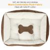 Pet Dog Bed Soft Warm Fleece Puppy Cat Bed Dog Cozy Nest Sofa Bed Cushion Mat L Size