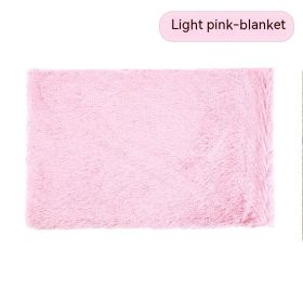 Pet Blanket Dog Bed Cat Winter Thermal Blanket (Option: Light Pink Blanket-XXL)